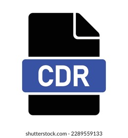 CDR File Format Icon, Vector Graphics