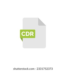 CDR file icon isolated on white background