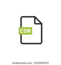 CDR file icon isolated on white background