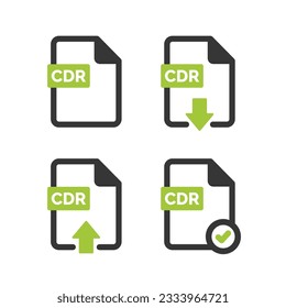 CDR file icon isolated on white background