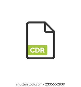 CDR file icon isolated on white background