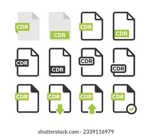 CDR file icon isolated on white background