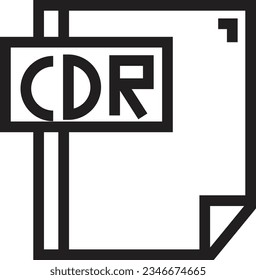 Cdr Files Format Outline Icon