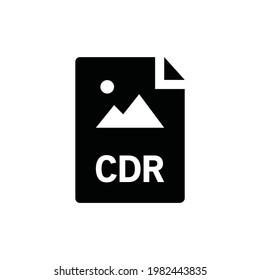 Cdr icon vector isolated on white background, logo concept of Cdr sign on transparent background, filled black symbol