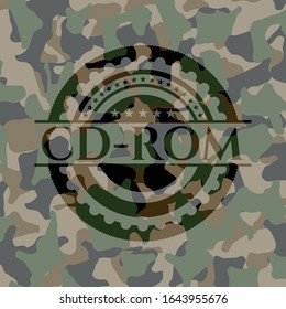 emblema de cámara CD-ROM. Ilustración vectorial. Detallado.