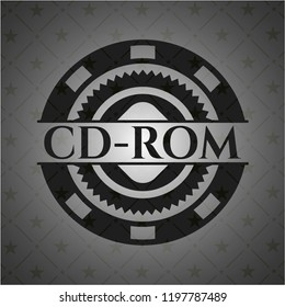 CD-ROM dark emblem. Retro