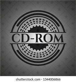 CD-ROM dark emblem. Retro