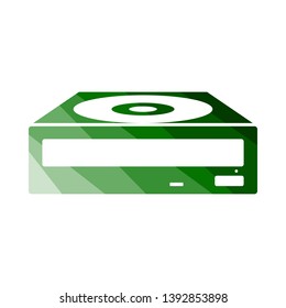 CD-ROM-Symbol. Flaches Farbleiterdesign. Vektorgrafik.