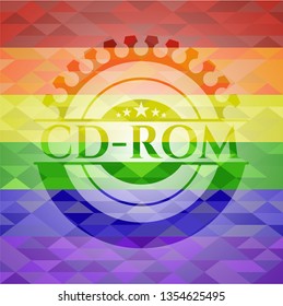 CD-ROM lgbt colors emblem 
