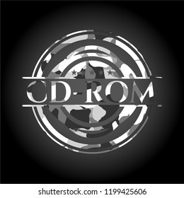 CD-ROM on grey camouflaged texture