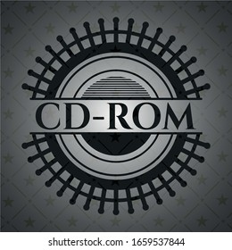 CD-ROM realistic dark emblem. Vector Illustration. Detailed.