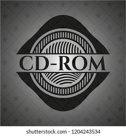 CD-ROM retro style black emblem