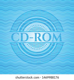 CD-ROM water wavec oncept emblem. Vector Illustration. Detailed.