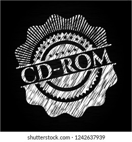 CD-ROM written on a chalkboard