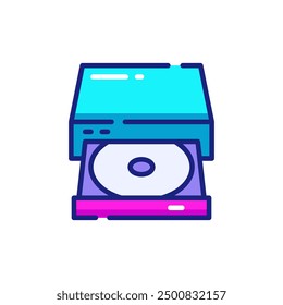 CD-ROM Y2K Vector Icon Illustration