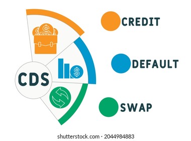 CDS - Credit Default Swap acronym. business concept background.  vector illustration concept with keywords and icons. lettering illustration with icons for web banner, flyer, landing 