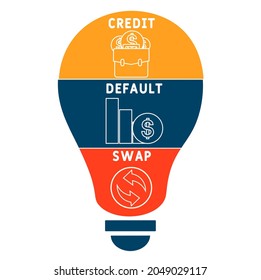 CDS - Credit Default Swap acronym. business concept background.  vector illustration concept with keywords and icons. lettering illustration with icons for web banner, flyer, landing 