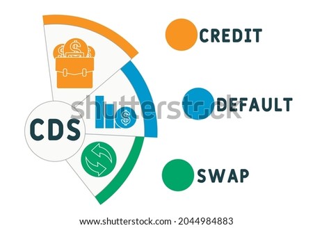 CDS - Credit Default Swap acronym. business concept background.  vector illustration concept with keywords and icons. lettering illustration with icons for web banner, flyer, landing 