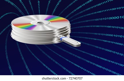 CDs and flash drive are shown in the picture.