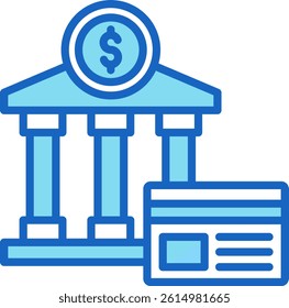 Cds Icon Blue Vector Illustration
