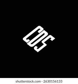 Design do logotipo da letra CDS em plano de fundo preto.  
Design do logotipo comercial da carta CDS. 
Conceito de logotipo de letra de iniciais criativas de CDS.