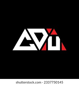 Logo-Design des CDU-Dreiecks mit Dreiecksform. CDU Dreieck Logo Design Monogramm. CDU Dreieck-Vektorlogo-Vorlage mit roter Farbe. CDU-Dreieckslogo Einfach, elegant und luxuriös.