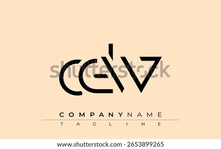 CDW abstract letter design. Modern Business Logo Design With Abstract Typography and Contemporary Style