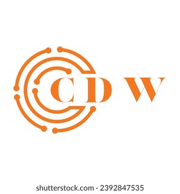 CDW letter design. CDW letter technology logo design on white background. CDW Monogram logo design for entrepreneur and business