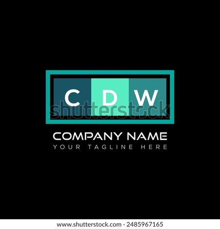 CDW letter logo design on black background. CDW creative initials letter logo concept. CDW letter design.
