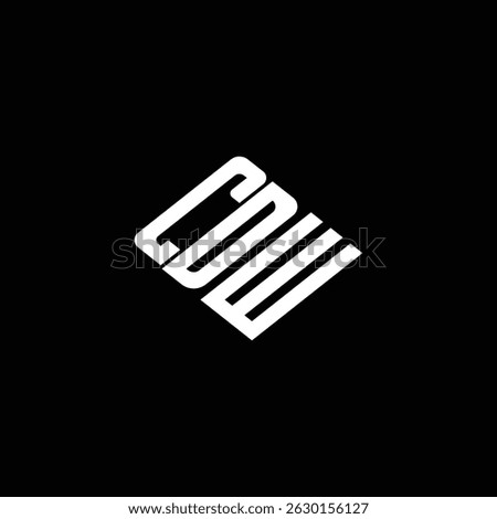 CDW letter logo design on black background.  
CDW letter business logo design. 
CDW creative initials letter logo concept.

