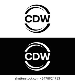 CDW triangle letter logo design with triangle shape. CDW triangle logo design monogram.
