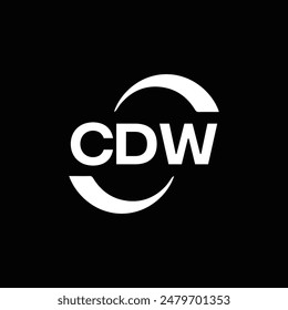 CDW triangle letter logo design with triangle shape. CDW triangle logo design monogram.