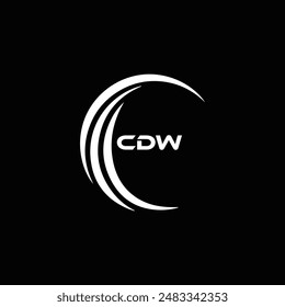 CDW triangle letter logo design with triangle shape. CDW triangle logo design monogram.