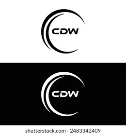 CDW triangle letter logo design with triangle shape. CDW triangle logo design monogram.
