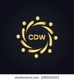 CDW triangle letter logo design with triangle shape. CDW triangle logo design monogram.