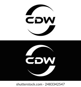 CDW triangle letter logo design with triangle shape. CDW triangle logo design monogram.