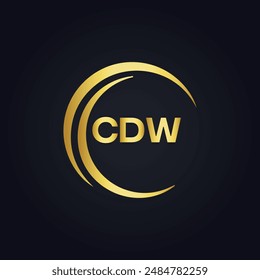 CDW triangle letter logo design with triangle shape. CDW triangle logo design monogram.