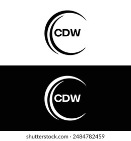 CDW triangle letter logo design with triangle shape. CDW triangle logo design monogram.