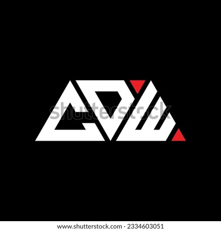 CDW triangle letter logo design with triangle shape. CDW triangle logo design monogram. CDW triangle vector logo template with red color. CDW triangular logo Simple, Elegant, and Luxurious design.