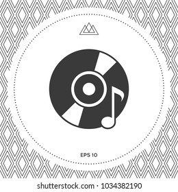 CDwith music symbol