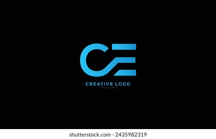 CE Abstract initial monogram letter alphabet logo design