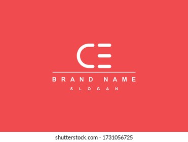 CE Abstract Letter Mark Monogram Graphic Vector Logo Template