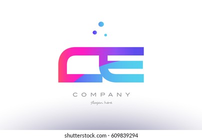 ce c e  creative pink purple blue modern dots creative alphabet gradient company letter logo design vector icon template