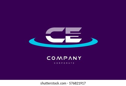ce c e cyan magenta blue letter combination alphabet vector company logo icon sign design template 