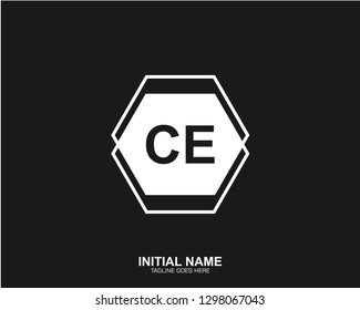CE C E Initial logo letter with minimalist concept vector