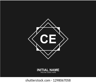 CE C E Initial logo letter with minimalist concept vector