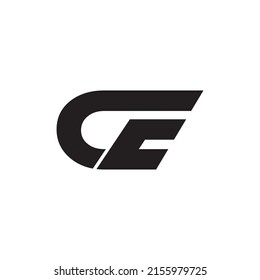 CE C E Letter Logo Design in Black Colors. Creative Modern Letters Vector Icon Logo Illustration.