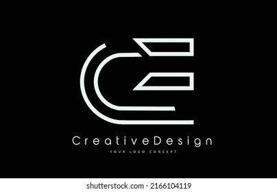 CE C E Letter Logo Design in White Colors. Creative Modern Letters Vector Icon Logo Illustration.