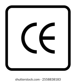 CE certification marking icon. Isolated Vector symbol sign