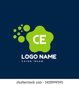 CE company linked letter logo concept. Designed for your web site design, logo, app, UI. initial logo design